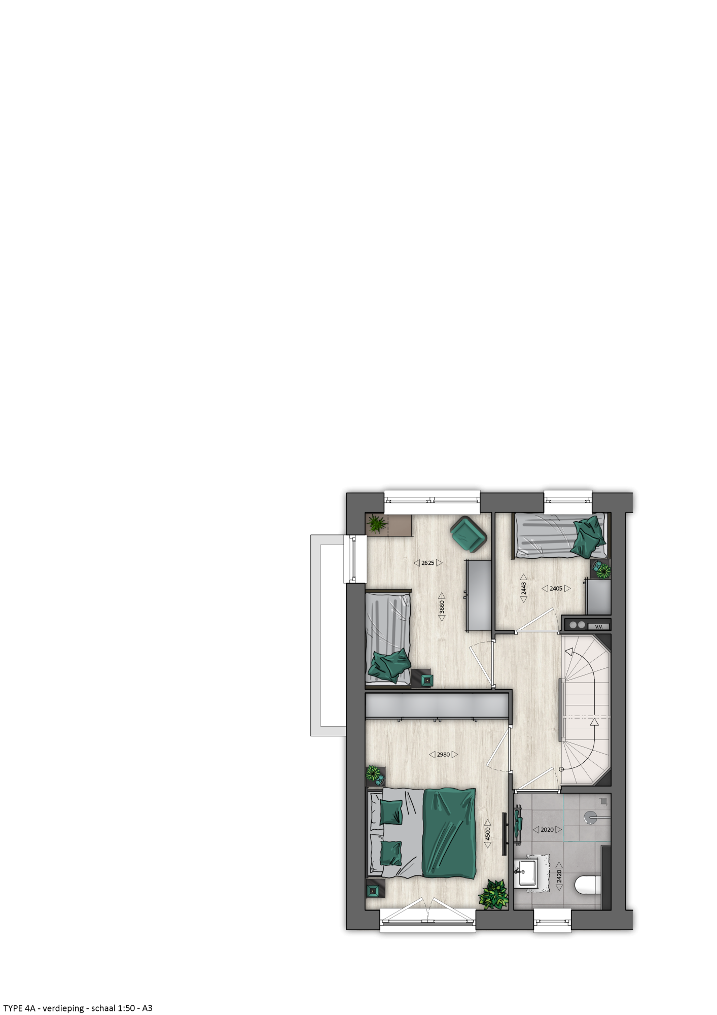 Hoekwoning Blok 4 | BNR.34 plattegrond